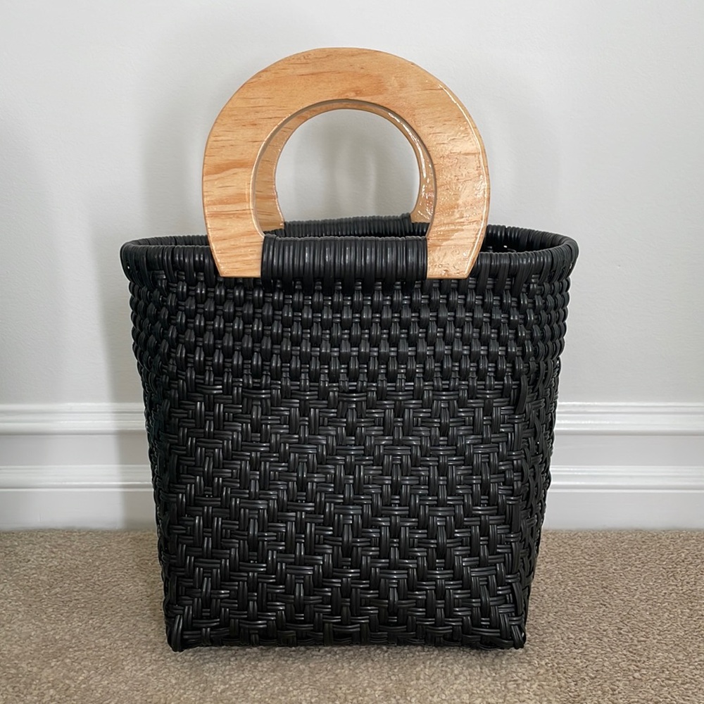 Brand New Black Woven Bag!